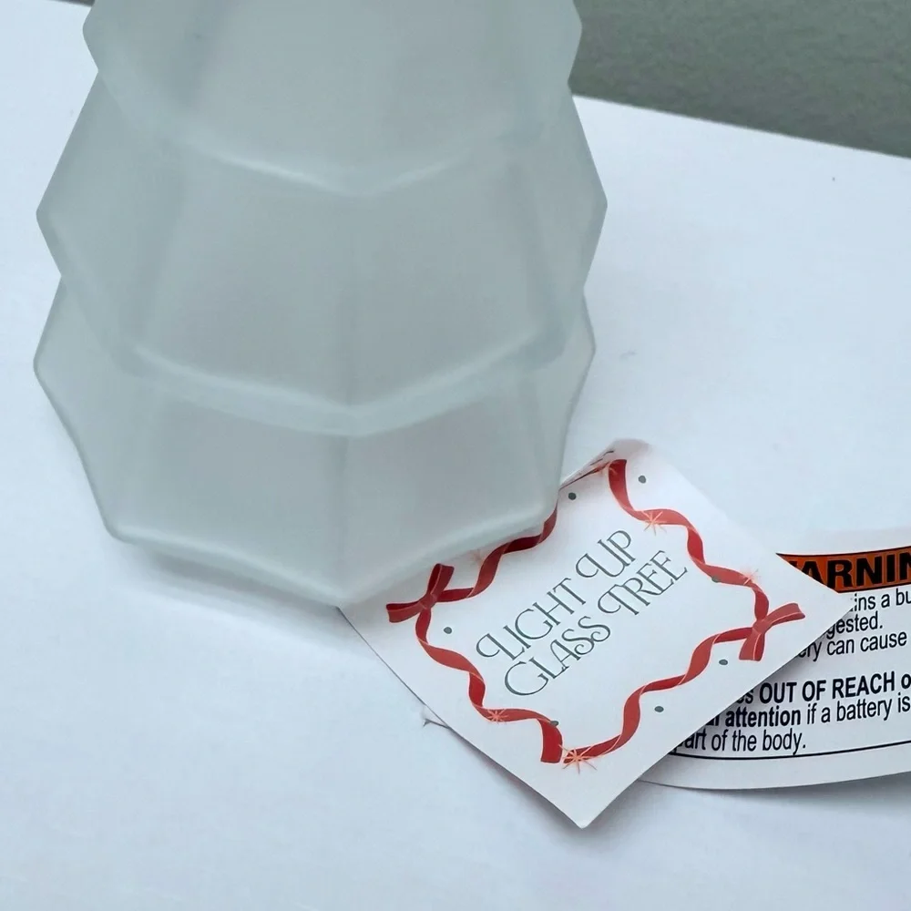 Glass LED Tree in Matte White from Target Bullseye Playground Holiday 2025, New!
